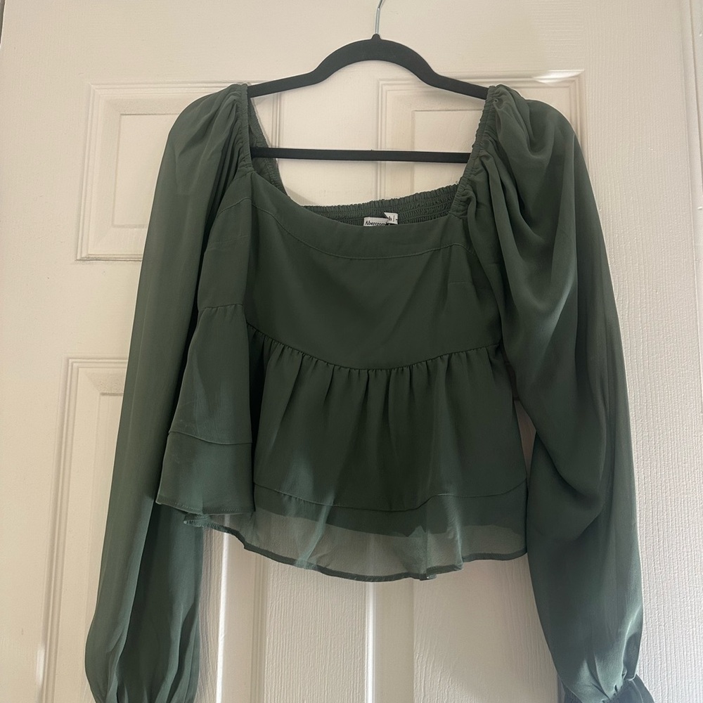 Abercrombie & Fitch Forest Green Blouse
